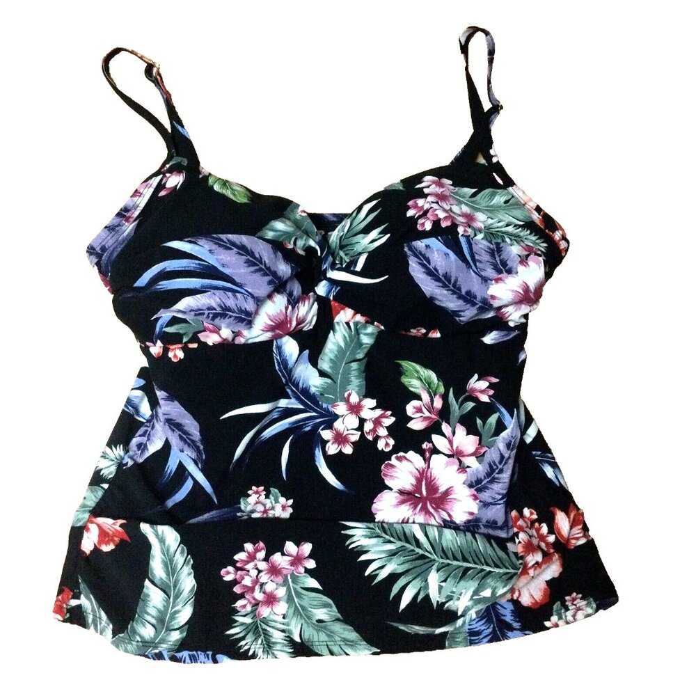 Christina Tankini Top 10 D Padded Orchids Beach Pool Swimming Beach